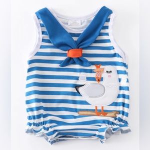 Honey Bean seagull appliqué bubble new